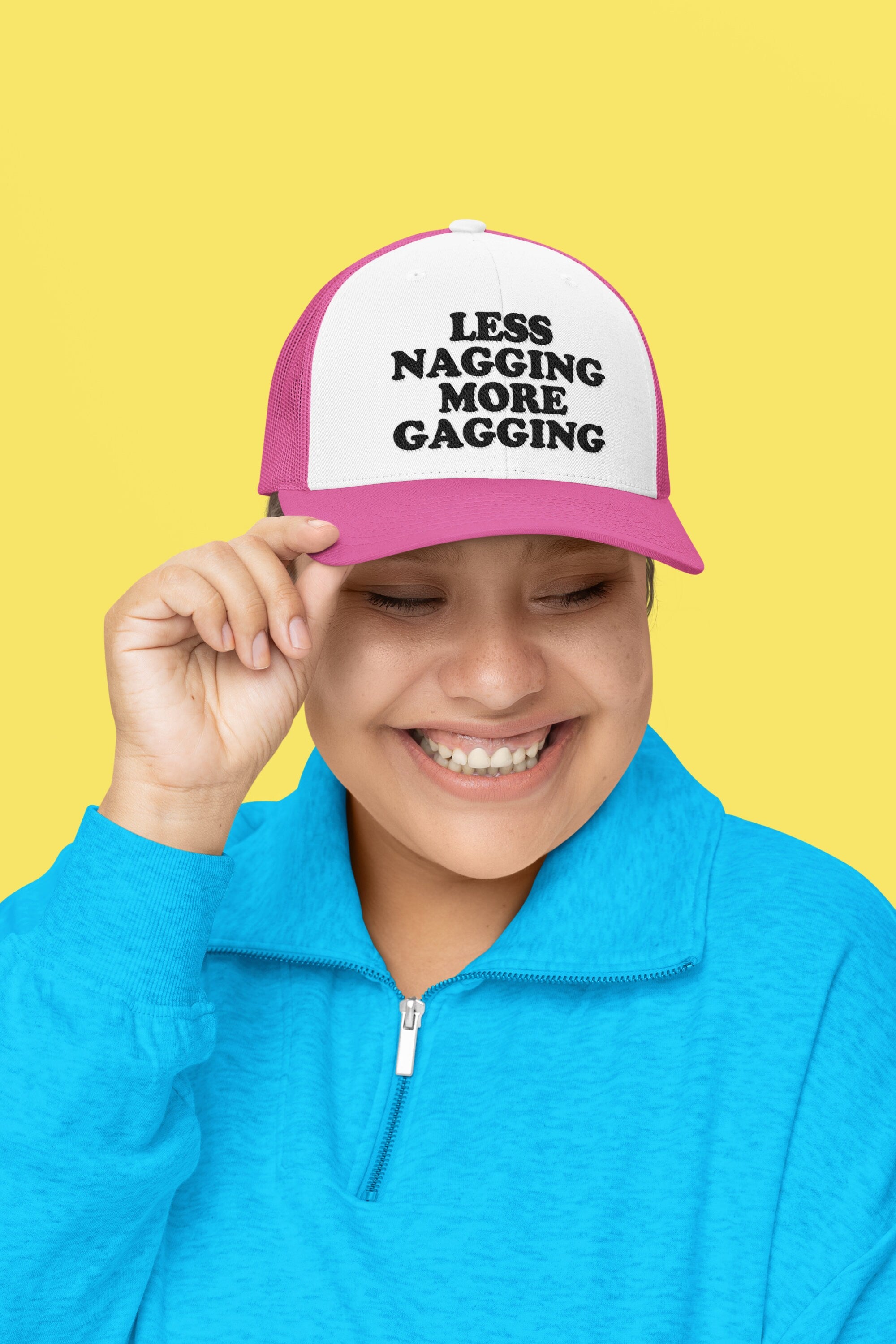 Less Nagging More Gagging Custom Trucker Hat