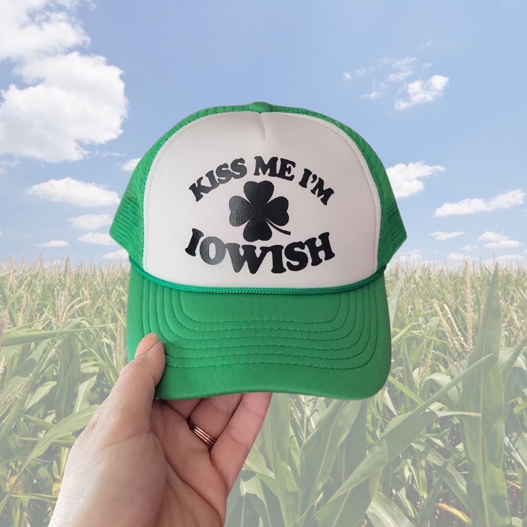 Kiss Me I'm Iowish Custom Trucker Hat