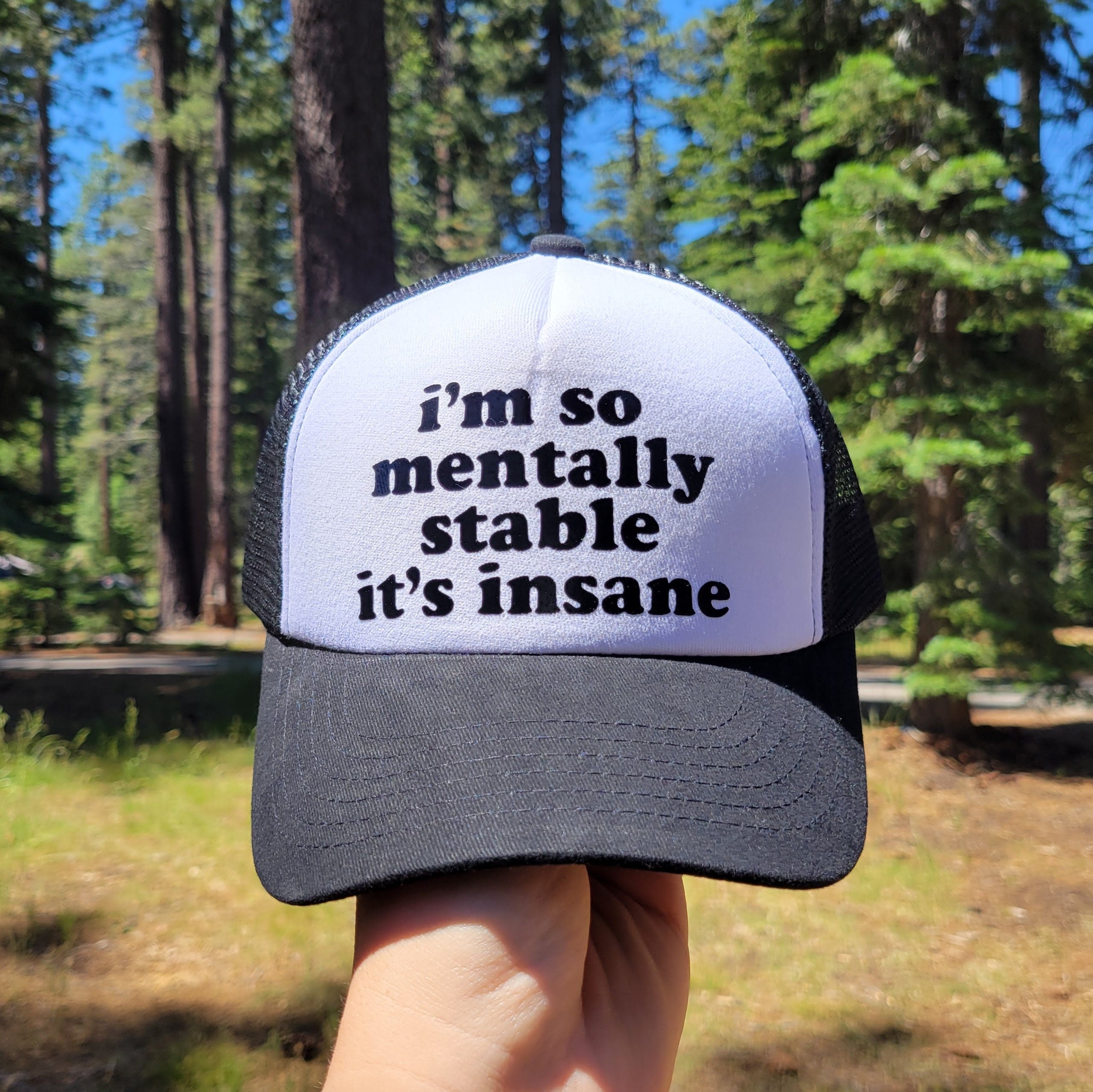 I'm So Mentally Stable It's Insane Custom Trucker Hat