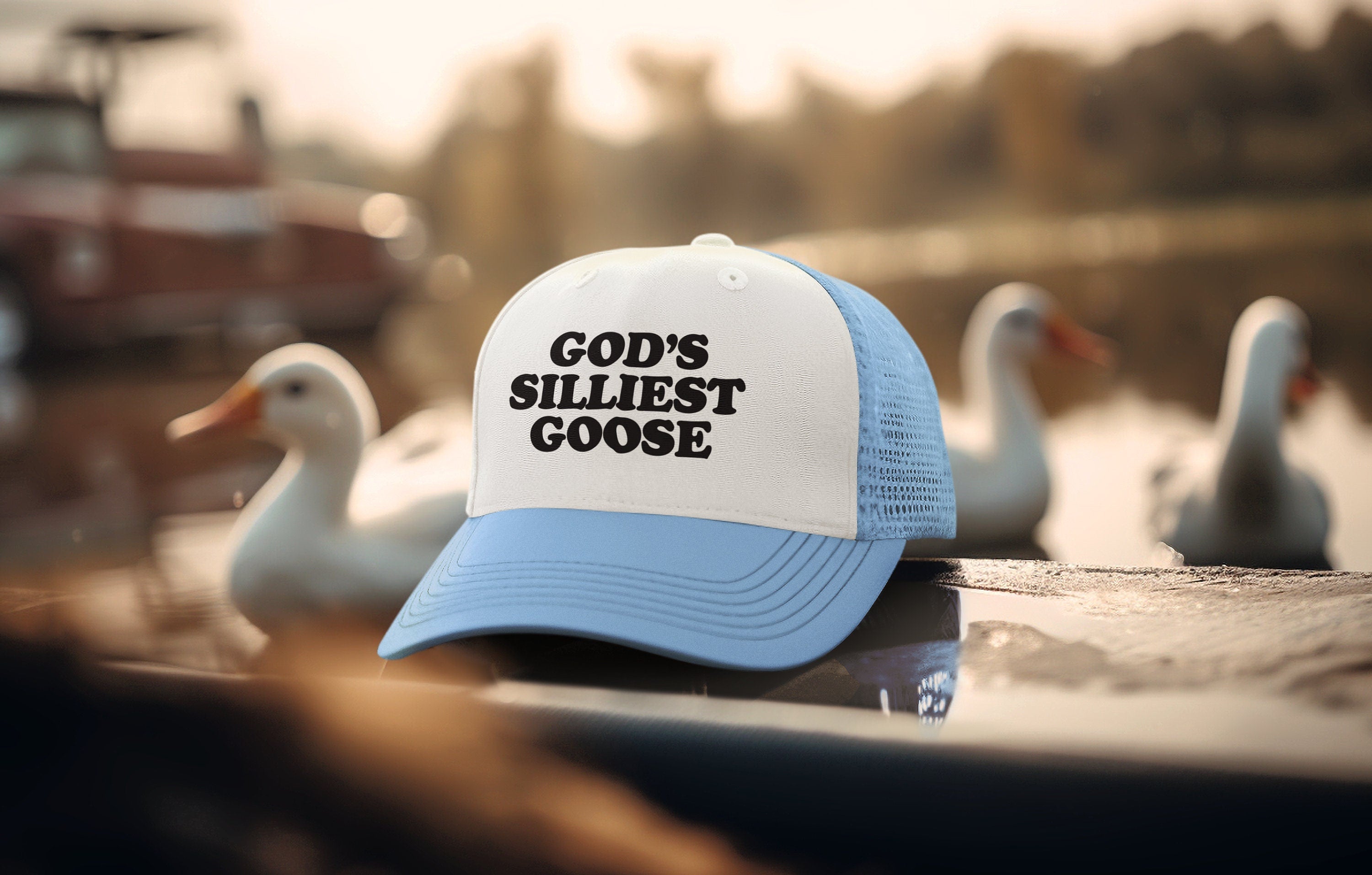 God's Silliest Goose Custom Trucker Hat