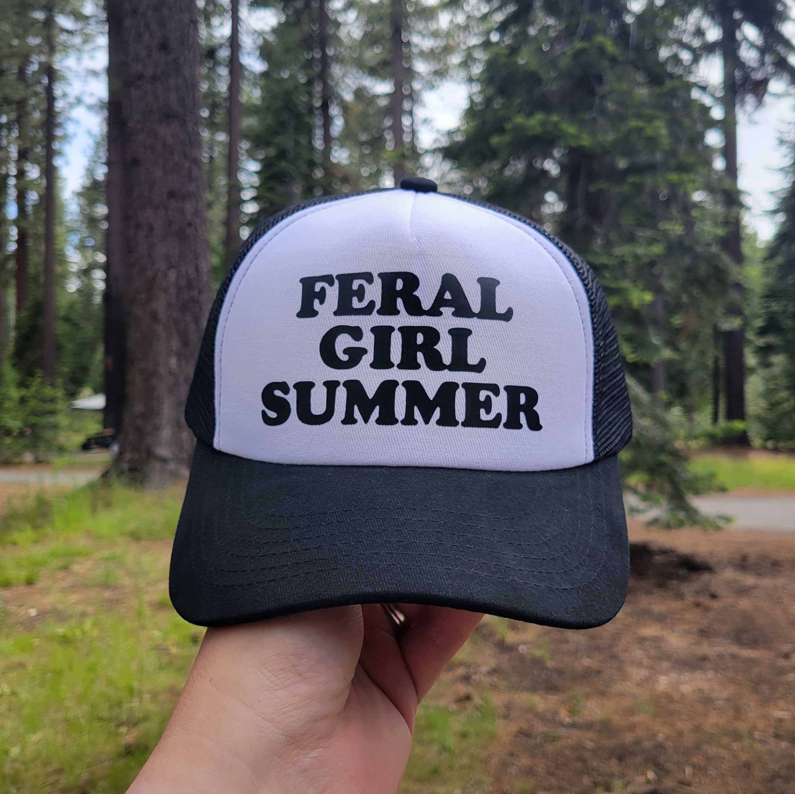 Feral Girl Summer Custom Trucker Hat