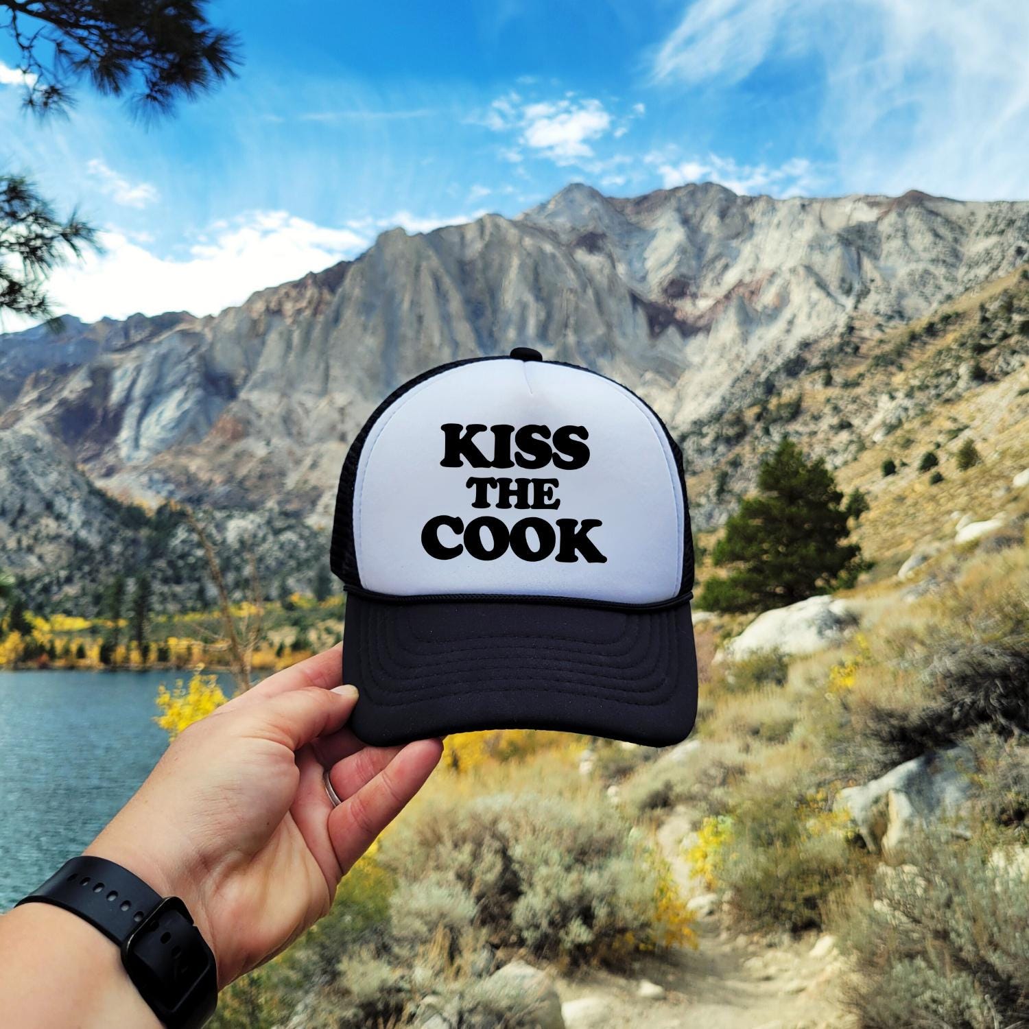Kiss The Cook Custom Trucker Hat