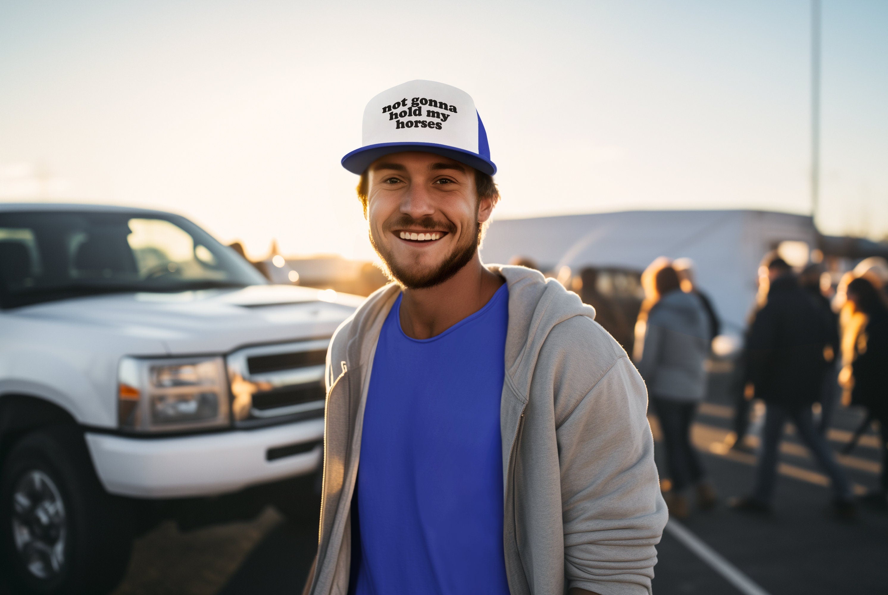 Not Gonna Hold My Horses Custom Trucker Hat