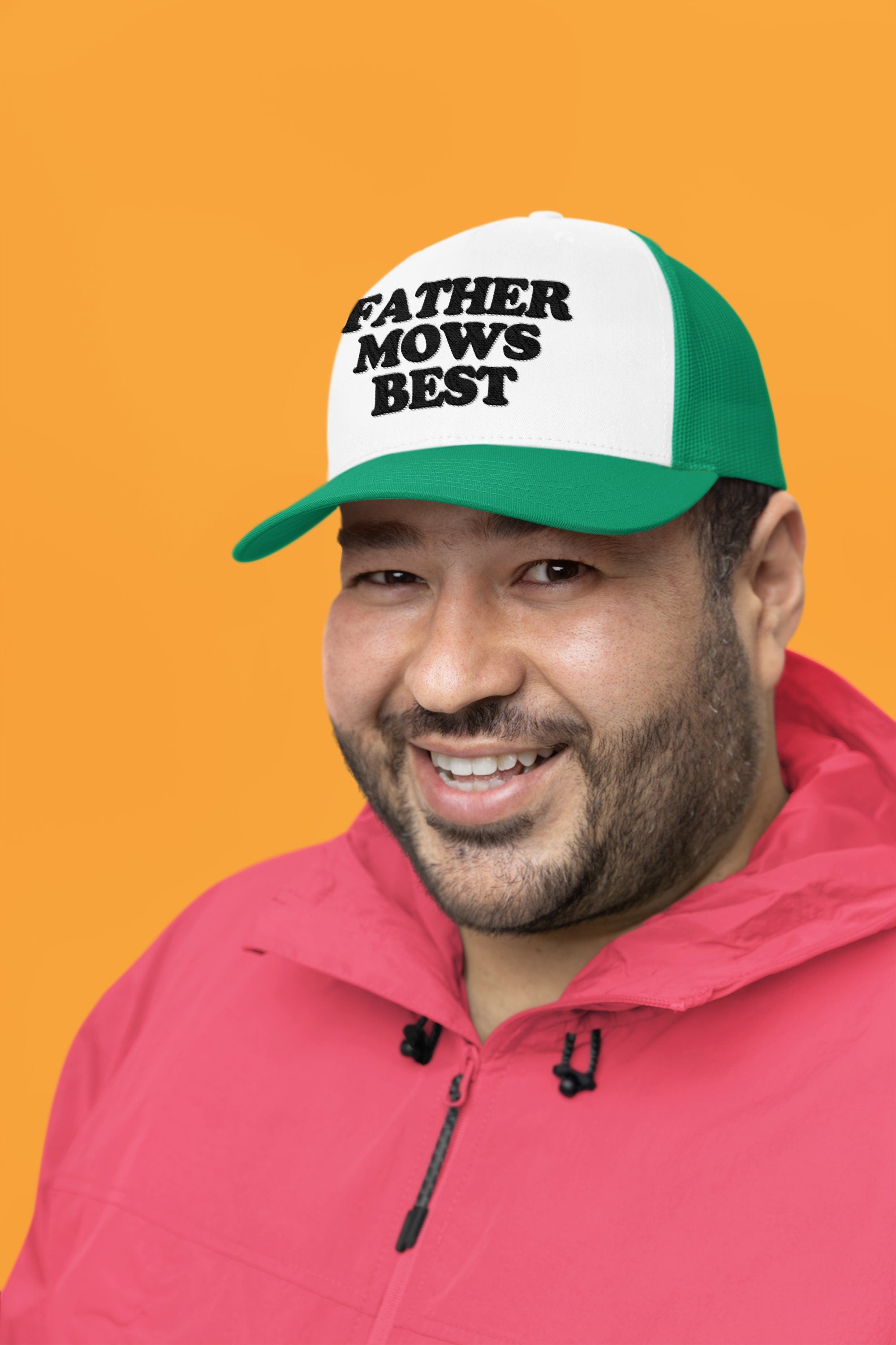 Father Mows Best Custom Trucker Hat