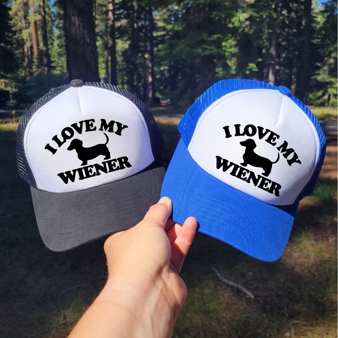 I Love My Wiener Custom Trucker Hat