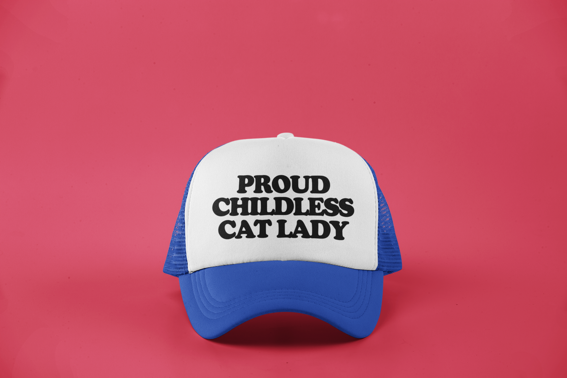 Proud Childless Cat Lady Custom Trucker Hat
